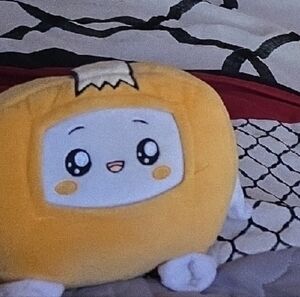 Cute Yellow and White Stuffed Animal Plush